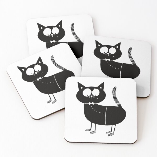 Item preview, Black and white cat nr3 designed and sold by KateCrafts.