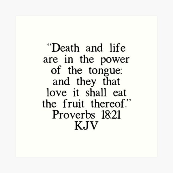 Item preview, Proverbs 18:21 KJV designed and sold by IBMClothing.
