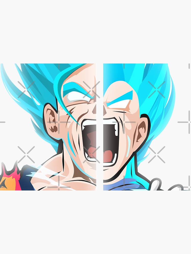 Sticker for Sale mit Goku mit Vegeta Power Up von RichPeregrina26