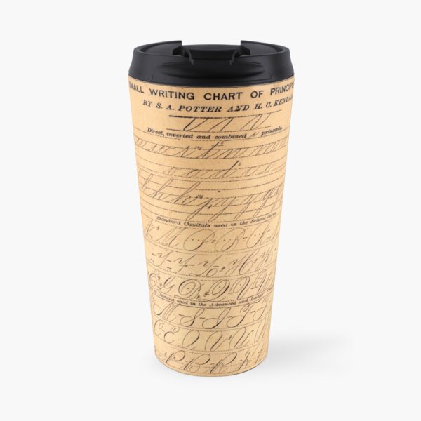 P+H’s Small Writing Chart of Principles and Letters Travel Mug