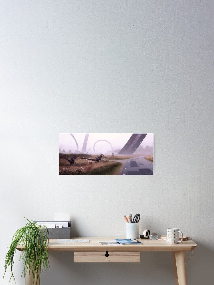 Thumbnail 1 of 3, Poster, Septemberjägare designed and sold by simonstalenhag.