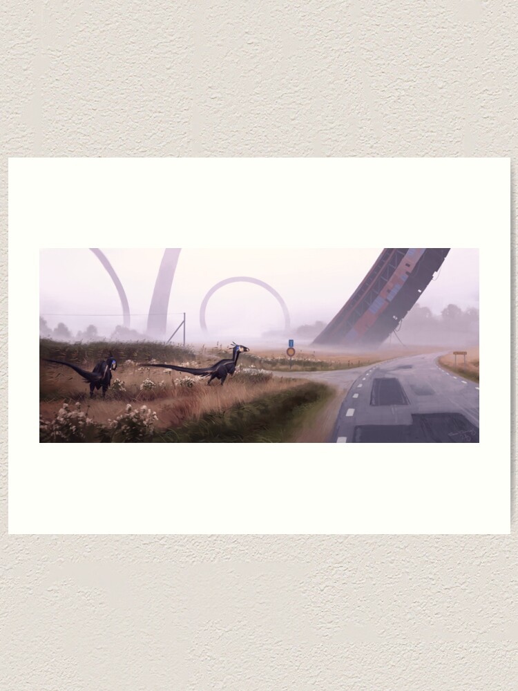 Thumbnail 2 of 3, Art Print, Septemberjägare designed and sold by simonstalenhag.