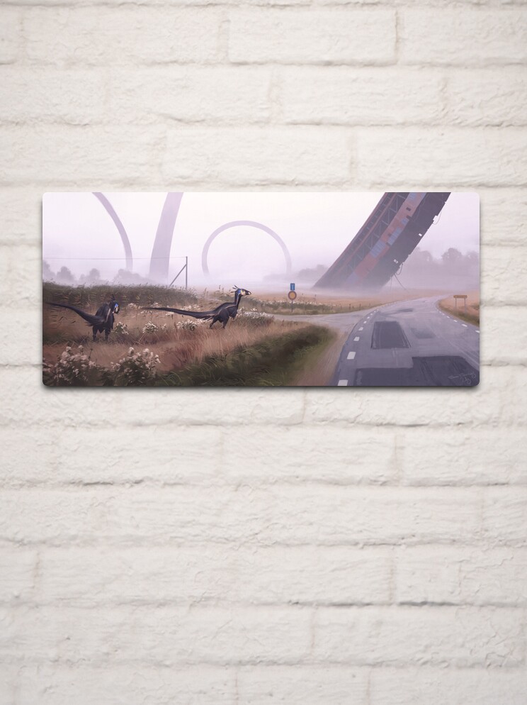 Thumbnail 2 of 4, Metal Print, Septemberjägare designed and sold by simonstalenhag.