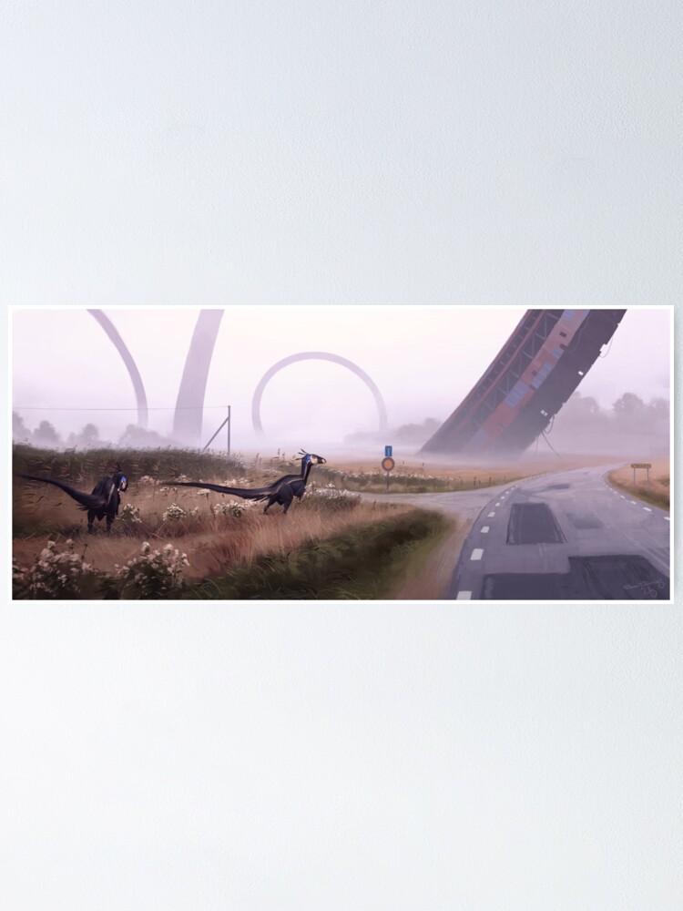 Thumbnail 2 of 3, Poster, Septemberjägare designed and sold by simonstalenhag.