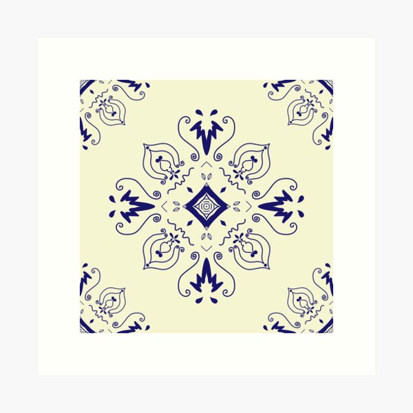 Item preview, Moorish Tiles Pattern Moroccan Ceramic Motif designed and sold by HappyTees Lab.