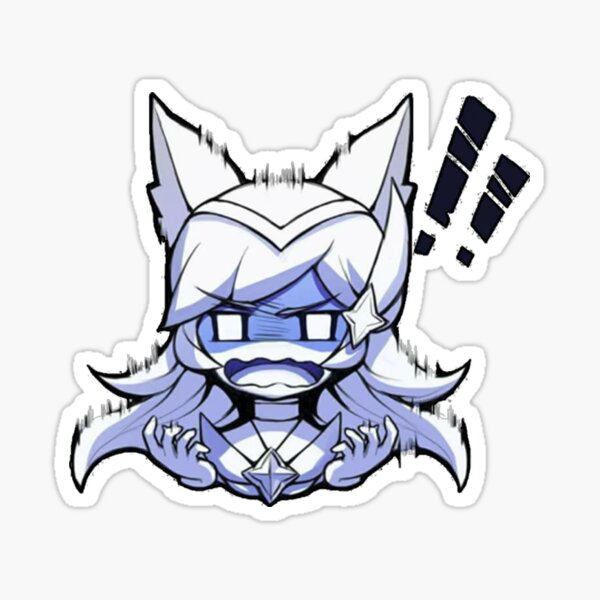 Icono de enojado ahri Pegatina
