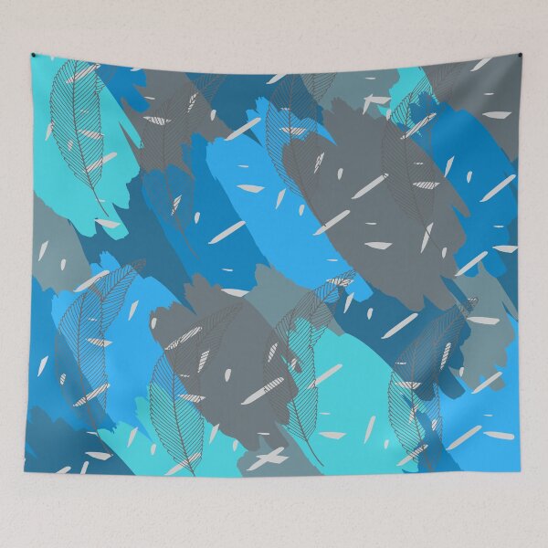 Item preview, Seamless pattern, blue grey abstract camouflage  designed and sold by Spiritualish.
