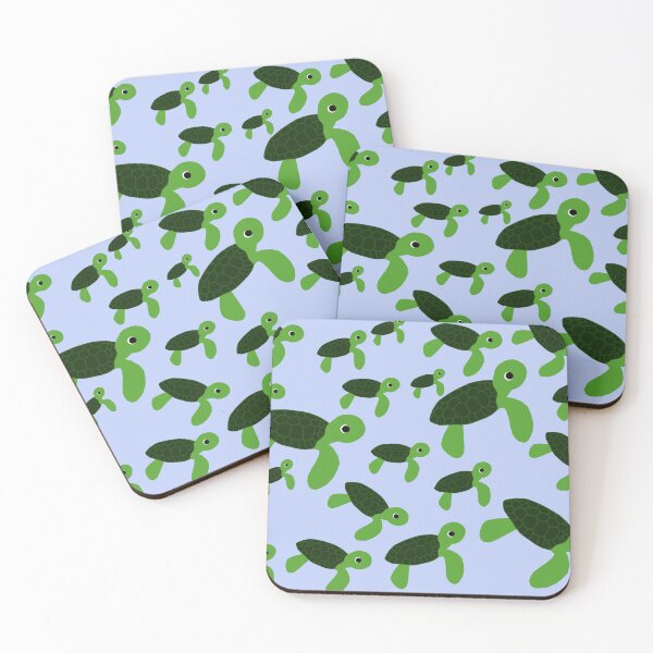 Item preview, sea turtles under the water cute light blue background  designed and sold by Ella's  Doodles And Designs.