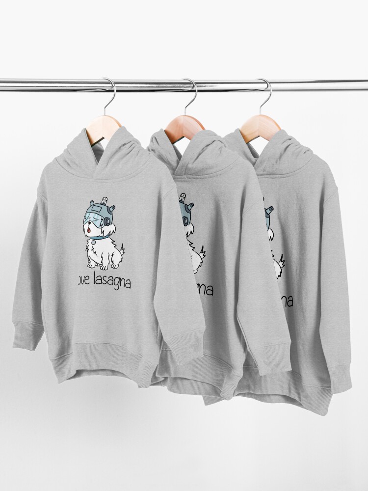 Alternate view of "I Love Lasagna" Snuffles - Rick and Morty Toddler Pullover Hoodie