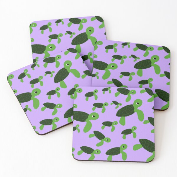 Item preview, sea turtles under the water cute light purple background  designed and sold by Ella's  Doodles And Designs.