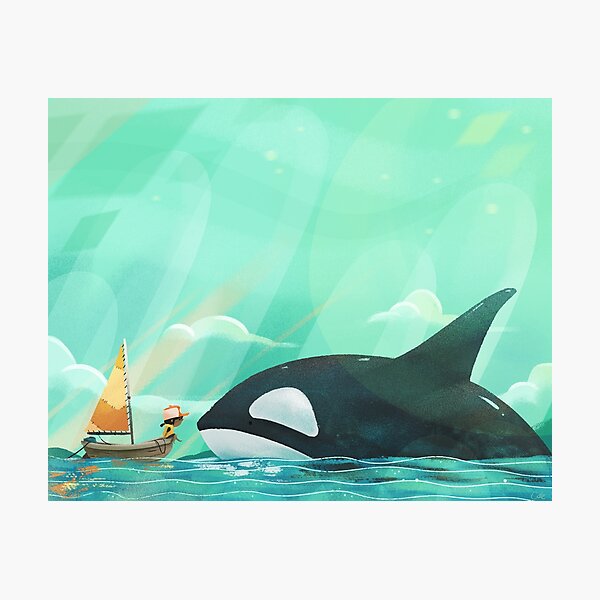 An Orca visit Photographic Print