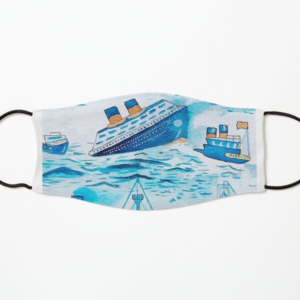 ferry boat scrub cap Kids Mask