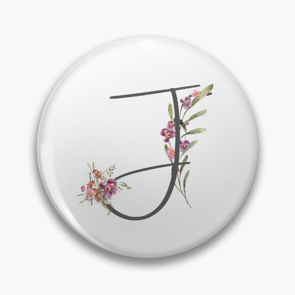 Item preview, Floral Initial Letter J designed and sold by TheFamilyVan.