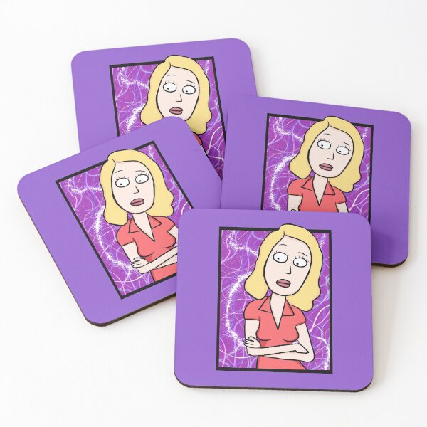 Beth Smith - Rick and Morty Coasters (Set of 4)