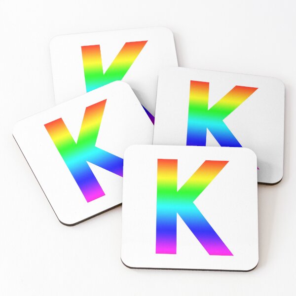 Item preview, The Letter K - Monogram in Rainbow Gradient designed and sold by Bumblefuzzies.