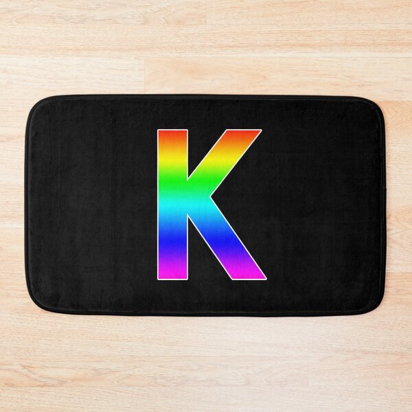 Item preview, The Letter K - Monogram in Rainbow Gradient designed and sold by Bumblefuzzies.