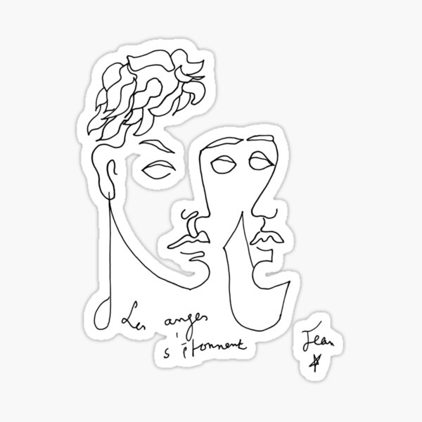COCTEAU Jean - Les anges s'étonnent / The angels are astonished Sticker