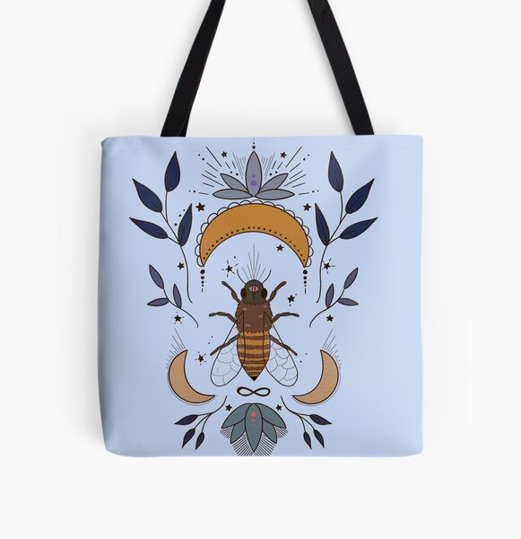 Mystical Bee All Over Print Tote Bag