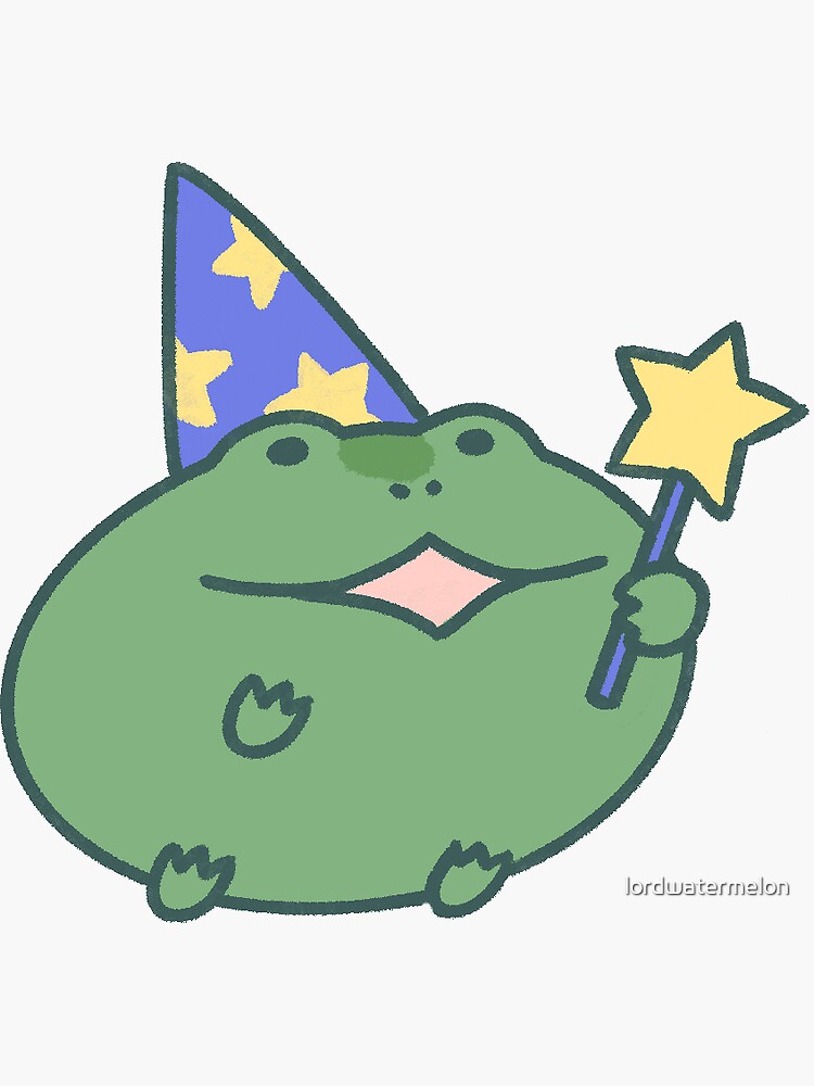 "Wizard Frog" Sticker by lordwatermelon | Redbubble