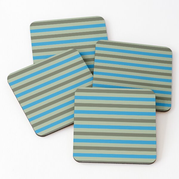 Item preview, green blue stripes designed and sold by ZiphGames.