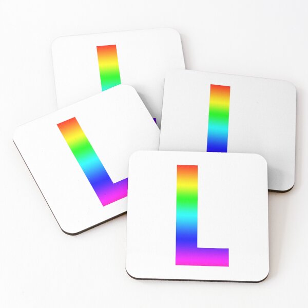 Item preview, The Letter L - Monogram in Rainbow Gradient designed and sold by Bumblefuzzies.