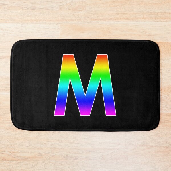 Item preview, The Letter M - Monogram in Rainbow Gradient designed and sold by Bumblefuzzies.