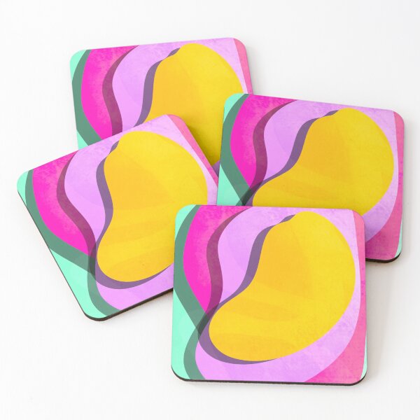 Item preview, abstract colour layered paper cut out blobs design designed and sold by Jenny Romeril.