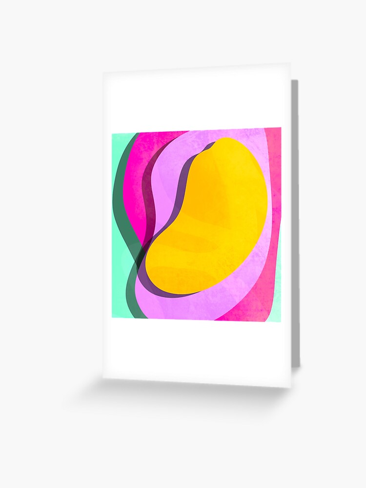Abstract Colour Layered Paper Cut Out Blobs Design