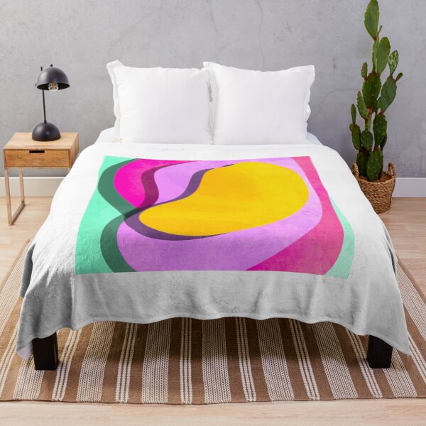 Item preview, abstract colour layered paper cut out blobs design designed and sold by Jenny Romeril.