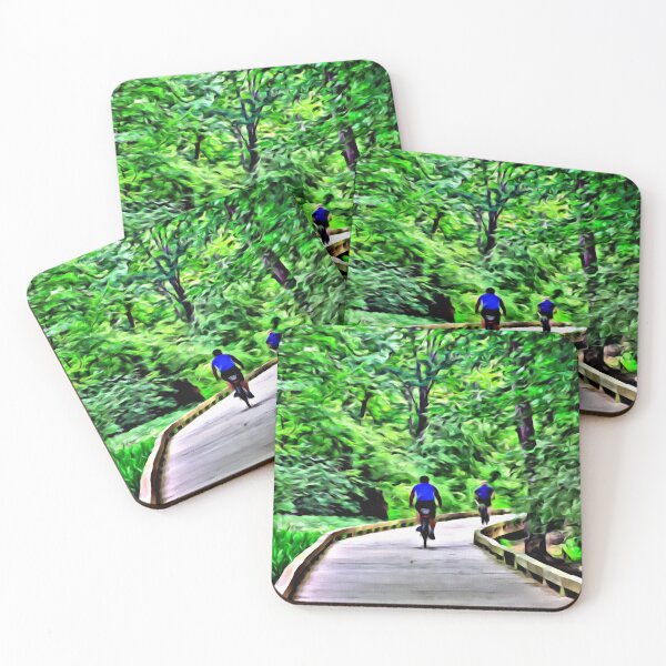 Item preview, Two Cyclists on Trail designed and sold by dbvirago.