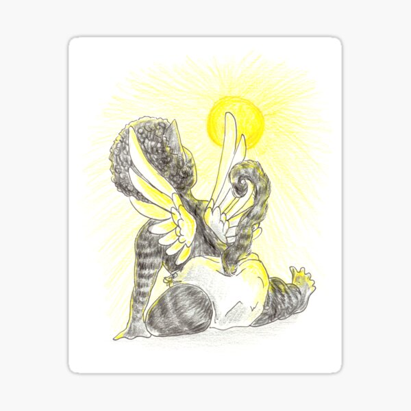 Baby Kitty Angel Sticker