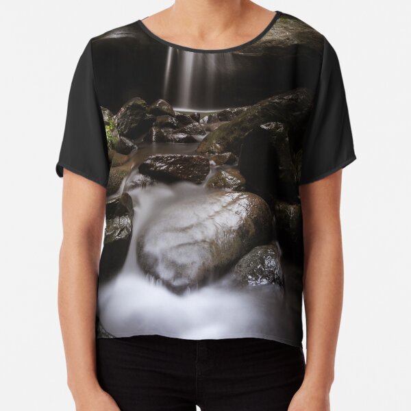 Moody Waterfall Chiffon Top