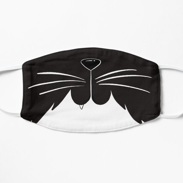 Tuxedo Cat Face Mask Style B Mask