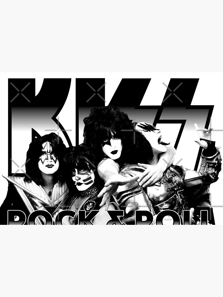 KISS Rock Band Black And White Rock & Roll All Nite Spaceman Catman Starman Demon by SK22ART-DESIGN