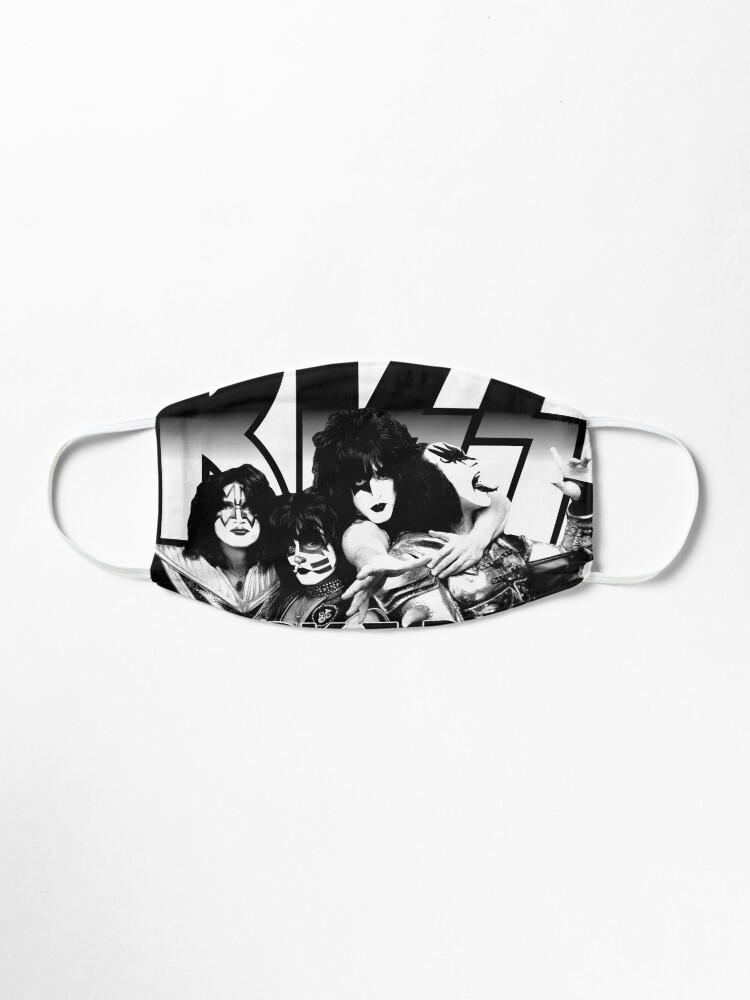 Alternate view of KISS Rock Band Black And White Rock & Roll All Nite Spaceman Catman Starman Demon Mask