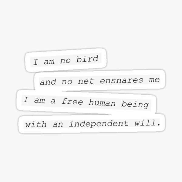Artikel-Vorschau von  und kein Netz fesselt mich. Ich bin ein freier Mensch mit einem unabhängigen Willen. "
- Charlotte Bronte, designt und verkauft von armypoehler.