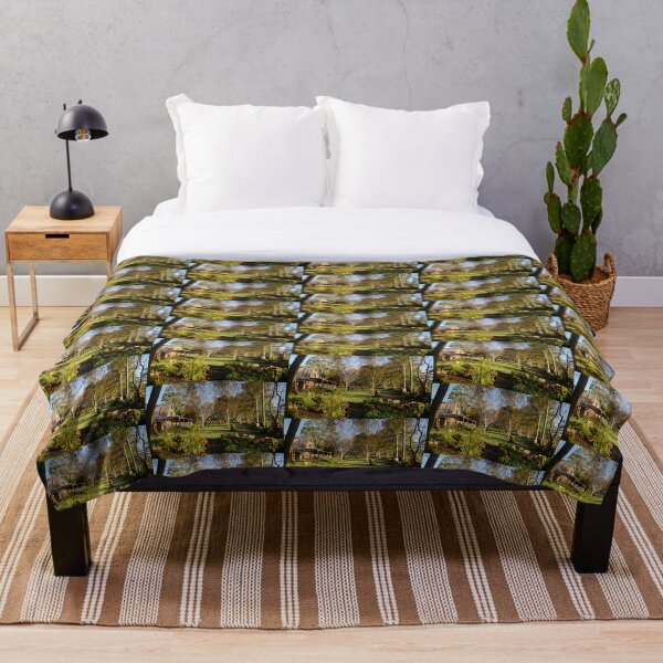 Garden on the Farm - by South Australian artist Avril Thomas Throw Blanket