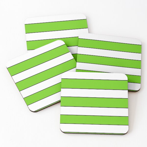 Item preview, green white stripes designed and sold by ZiphGames.