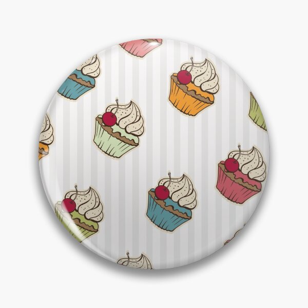 Artikelvorschau, Nahtloses Muster der süßen Masken des süßen Cupcakes entworfen und verkauft von hiliga.