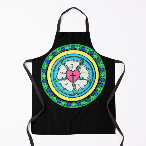 Item preview, Martin Luther Rose Lutheran Symbol Stained Glass Window Look 5 Solas designed and sold by funnytshirtemp.