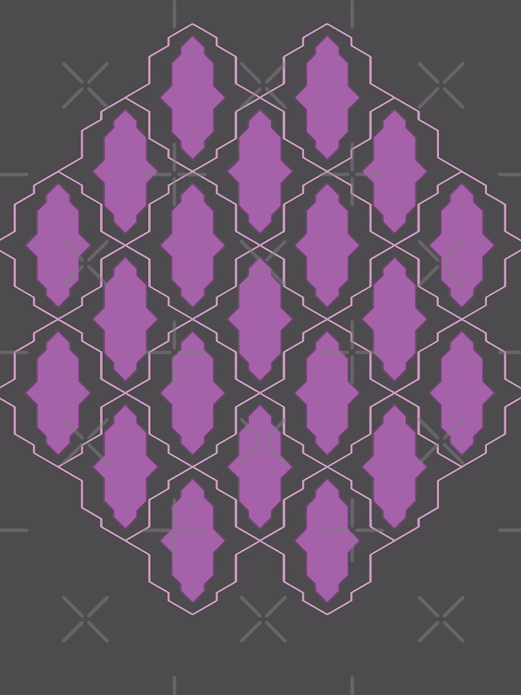 Thumbnail 6 of 6, Premium Oversized Sweatshirt, Geometric Purple Pattern [Roufxis-Rb] designed and sold by RoufXis.
