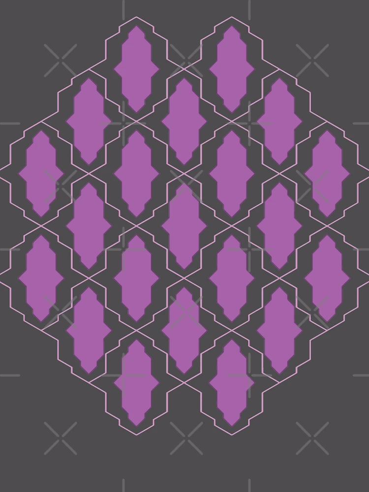 Thumbnail 6 of 6, Premium Oversized Hoodie, Geometric Purple Pattern [Roufxis-Rb] designed and sold by RoufXis.