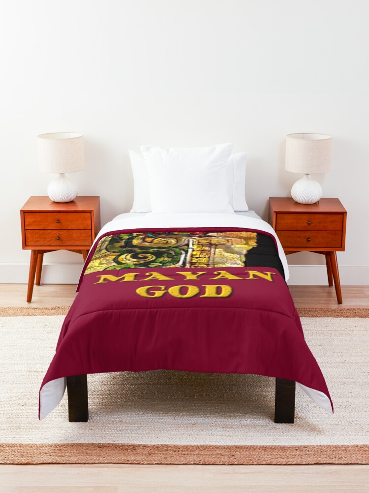 "Unique Mayan Designs Kukulkan Mayan God" Comforter by joseech