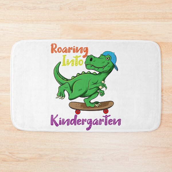Item preview, Kids Roaring Into Kindergarten Dinosaur Skateboarding  designed and sold by inkedtee.