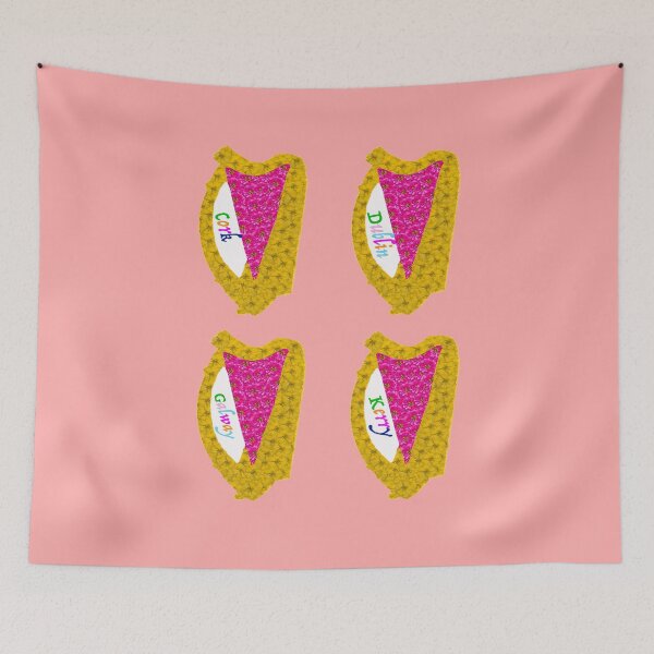 Item preview, Four county Irish Floral Harp designed and sold by articlave.