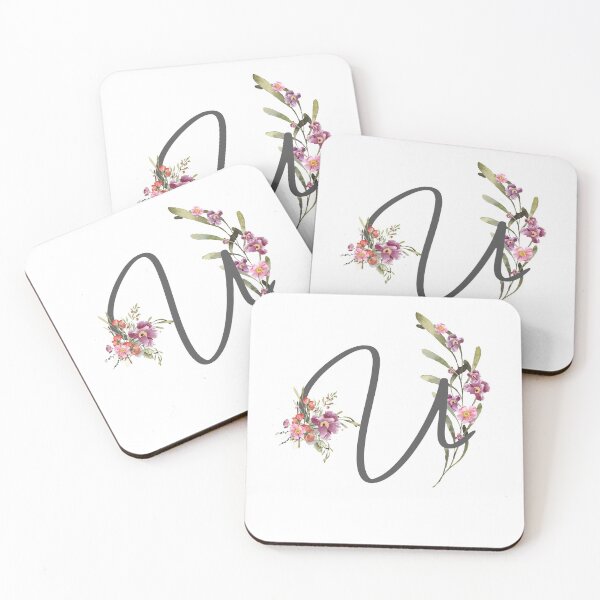Item preview, Floral Initial Letter U designed and sold by TheFamilyVan.