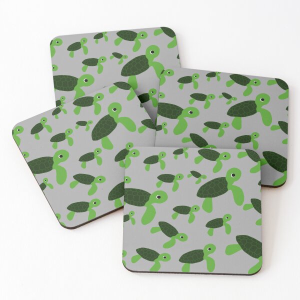 Item preview, sea turtles under the water cute light grey background  designed and sold by Ella's  Doodles And Designs.