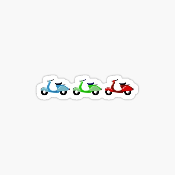 For the love of Vespas Sticker