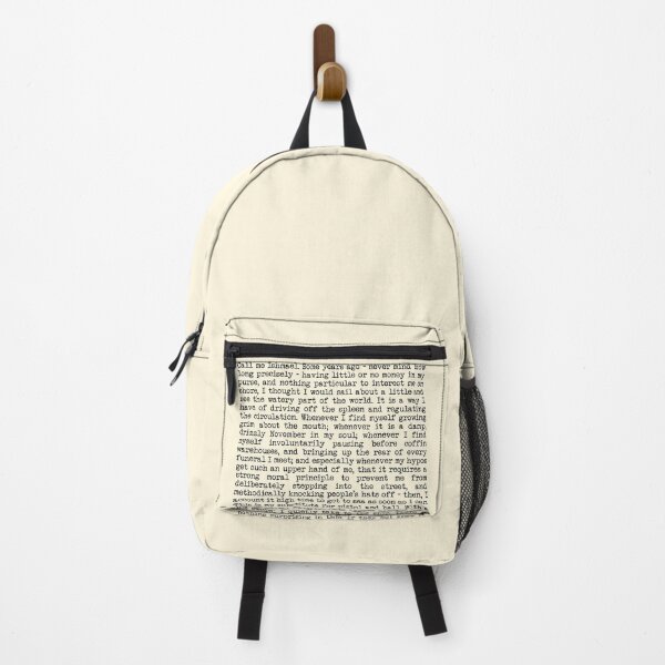 Item preview, Call me Ishmael. The Opening Paragraph of Herman Melville's Epic Novel, Moby Dick. Black Vintage Typewriter Lettering on Cream designed and sold by kierkegaard.