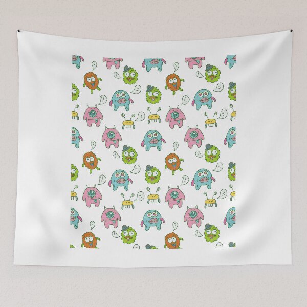 Item preview, Monsters pattern awesome pink masks designed and sold by hiliga.